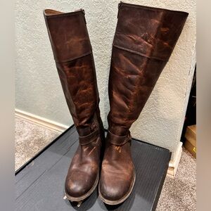 Frye Melissa Harness Inside Zip Leather Boots